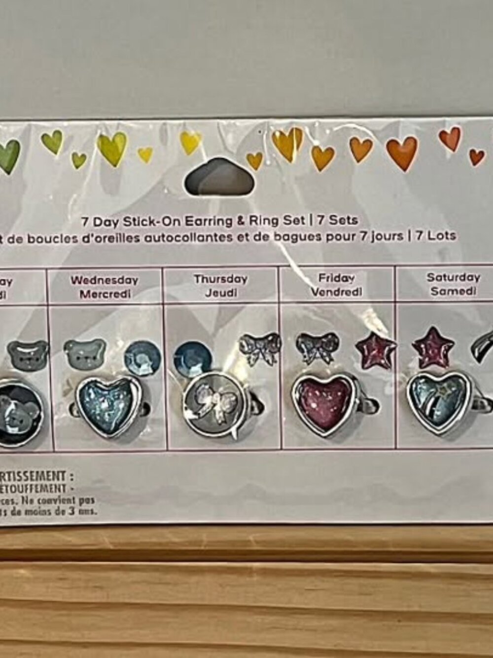 3/$12.00 Claire's 7 day set